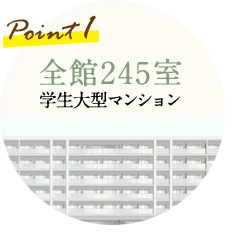 全館245室学生大型マンション